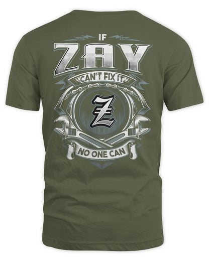 ZAY AP81-K4-626 - Personalized Ahmed Quote Apparel “If Ahmed Can't Fix It, No One Can” - Unisex Standard T-Shirt - Military Green