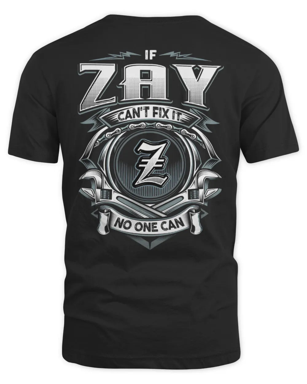 ZAY AP81-K4-626 - Personalized Ahmed Quote Apparel “If Ahmed Can't Fix It, No One Can” - Unisex Standard T-Shirt - Black