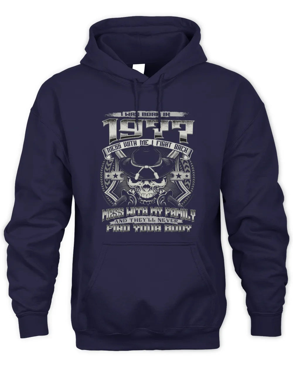 1977 HH89-K2 – Protective Family Quote T-Shirt - Unisex Hoodie - Navy