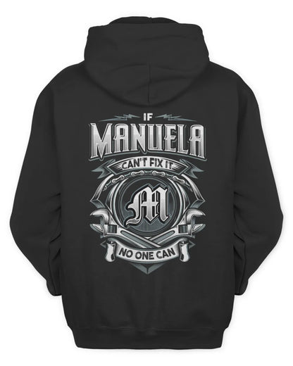 MANUELA AP81-K4-626 - Personalized Ahmed Quote Apparel “If Ahmed Can't Fix It, No One Can” - Unisex Hoodie - Black
