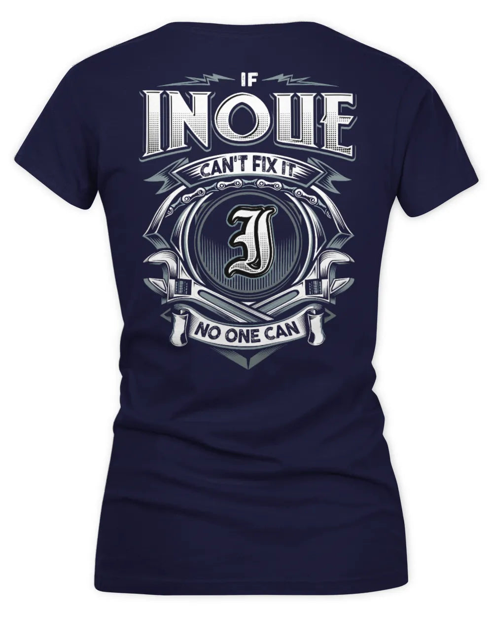 INOUE AP81-K4-626 - Personalized Ahmed Quote Apparel “If Ahmed Can't Fix It, No One Can” - Women's V-Neck T-Shirt - Navy
