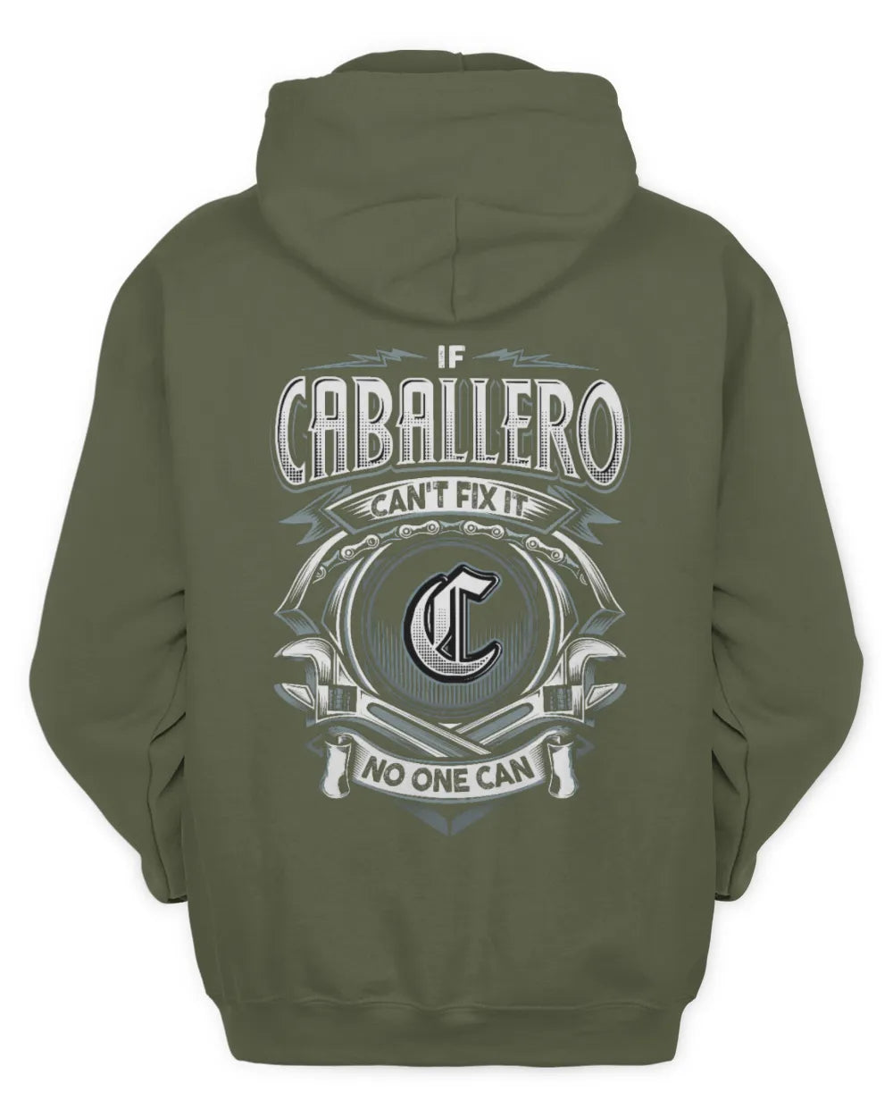 CABALLERO AP81-K4-626 - Personalized Ahmed Quote Apparel “If Ahmed Can't Fix It, No One Can” - Unisex Hoodie - Military Green