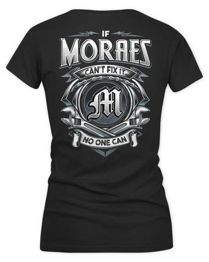 MORAES AP81-K4-626 - Personalized Ahmed Quote Apparel “If Ahmed Can't Fix It, No One Can” - Women's V-Neck T-Shirt - Black