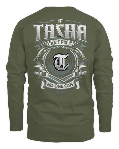 TASHA AP81-K4-626 - Personalized Ahmed Quote Apparel “If Ahmed Can't Fix It, No One Can” - Men's Long Sleeved T-Shirt - Military Green