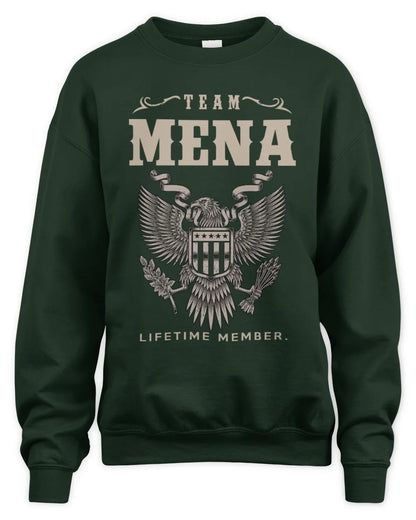 MENA TP06-K82 – Personalized Classic Style Apparel “Team NAME Lifetime Member” - Unisex Sweatshirt - Forest Green