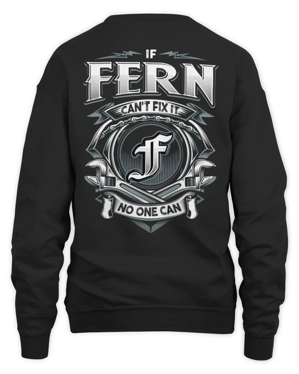 FERN AP81-K4-626 - Personalized Ahmed Quote Apparel “If Ahmed Can't Fix It, No One Can” - Unisex Sweatshirt - Black