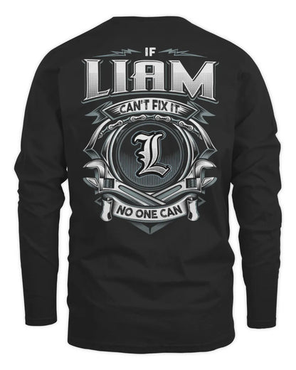 LIAM AP81-K4-626 - Personalized Ahmed Quote Apparel “If Ahmed Can't Fix It, No One Can” - Men's Long Sleeved T-Shirt - Black