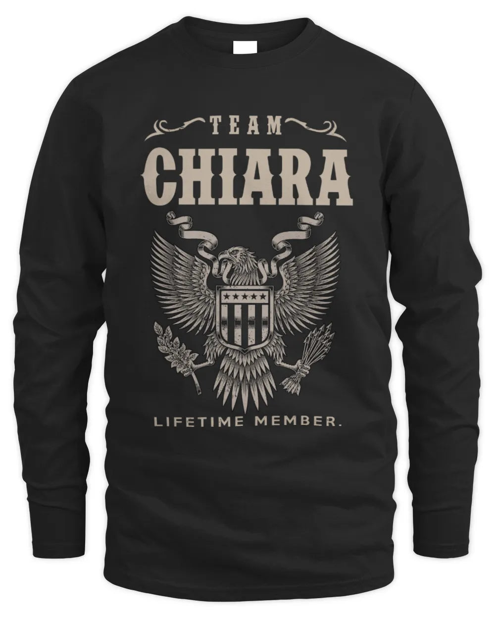 CHIARA TP06-K82 – Personalized Classic Style Apparel “Team NAME Lifetime Member” - Men's Long Sleeved T-Shirt - Black