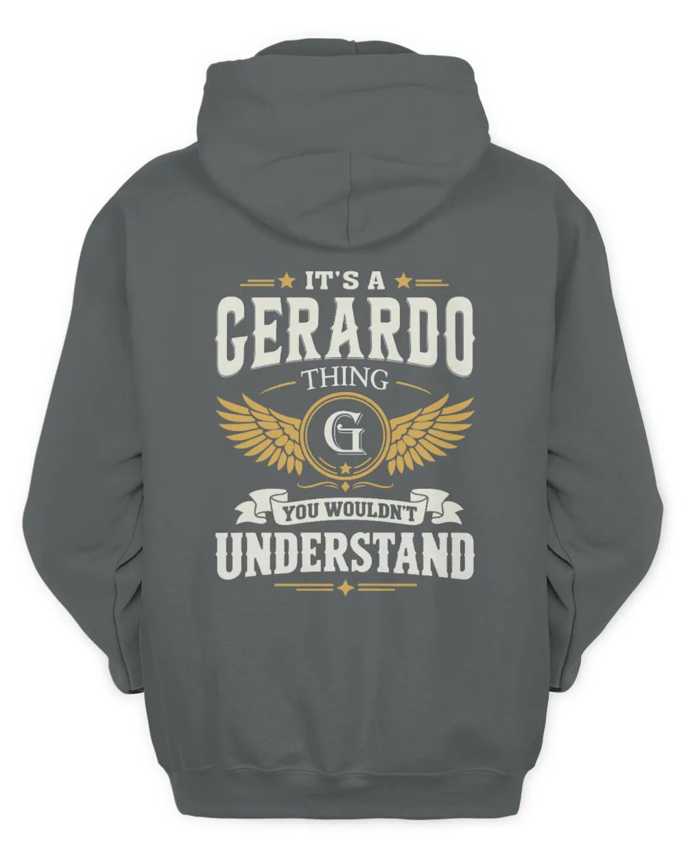 GERARDO KT06-M008 It’s a [NAME] Thing – You Wouldn’t Understand | Personalized Vintage T-Shirt - Unisex Hoodie - Charcoal