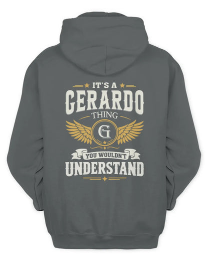 GERARDO KT06-M008 It’s a [NAME] Thing – You Wouldn’t Understand | Personalized Vintage T-Shirt - Unisex Hoodie - Charcoal