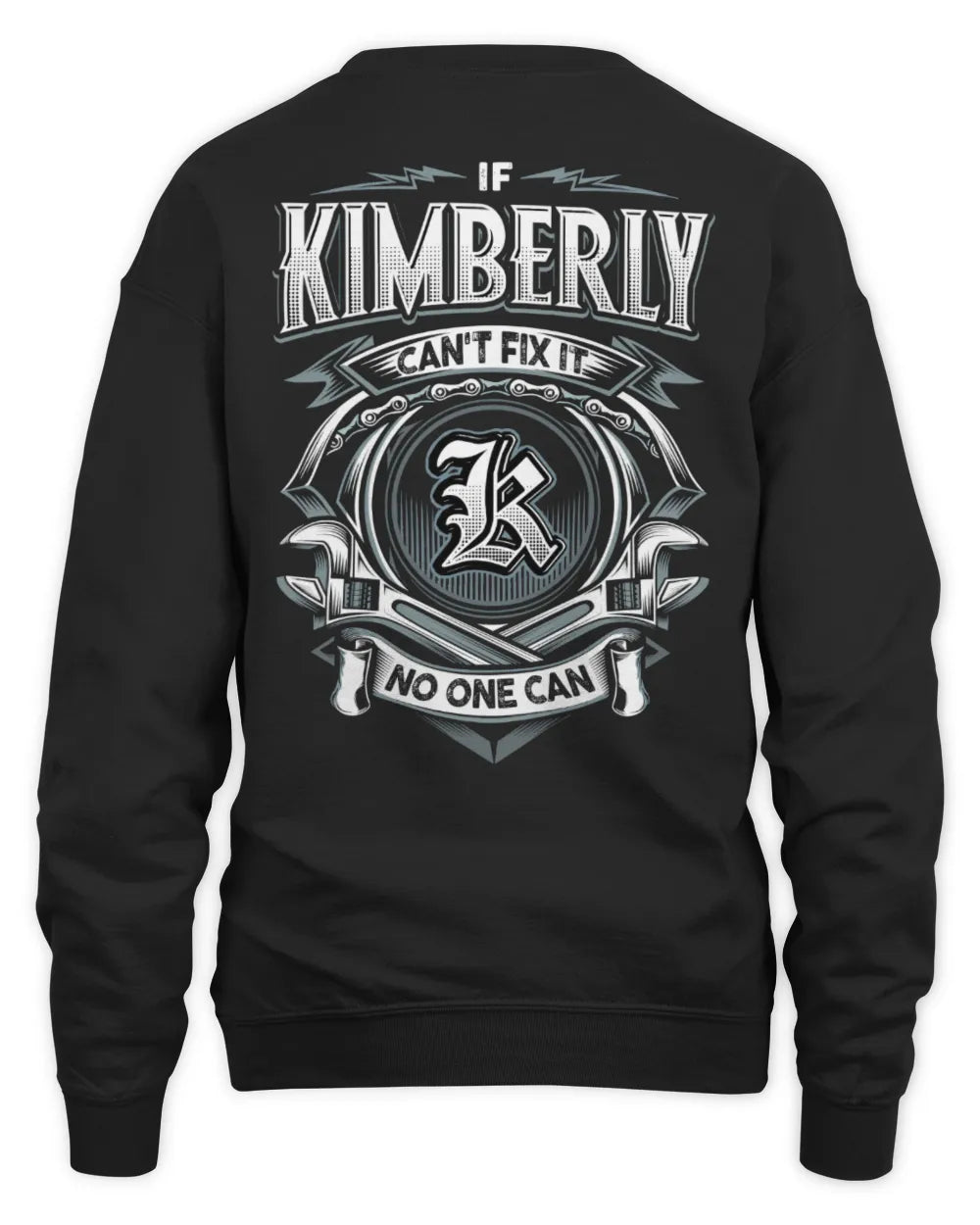 KIMBERLY AP81-K4-626 - Personalized Ahmed Quote Apparel “If Ahmed Can't Fix It, No One Can” - Unisex Sweatshirt - Black