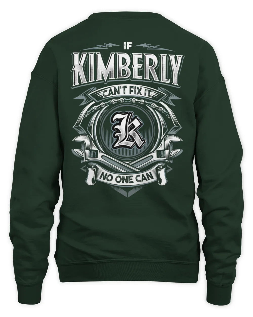 KIMBERLY AP81-K4-626 - Personalized Ahmed Quote Apparel “If Ahmed Can't Fix It, No One Can” - Unisex Sweatshirt - Forest Green