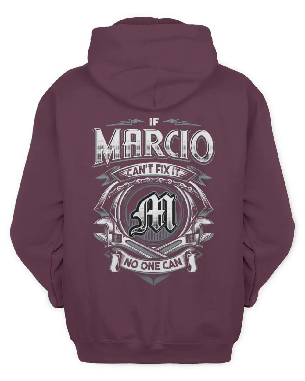 MARCIO AP81-K4-626 - Personalized Ahmed Quote Apparel “If Ahmed Can't Fix It, No One Can” - Unisex Hoodie - Maroon
