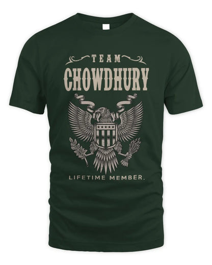 CHOWDHURY TP06-K82 – Personalized Classic Style Apparel “Team NAME Lifetime Member” - Unisex Standard T-Shirt - Forest Green