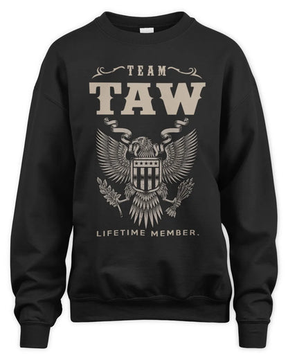 TAW TP06-K82 – Personalized Classic Style Apparel “Team NAME Lifetime Member” - Unisex Sweatshirt - Black