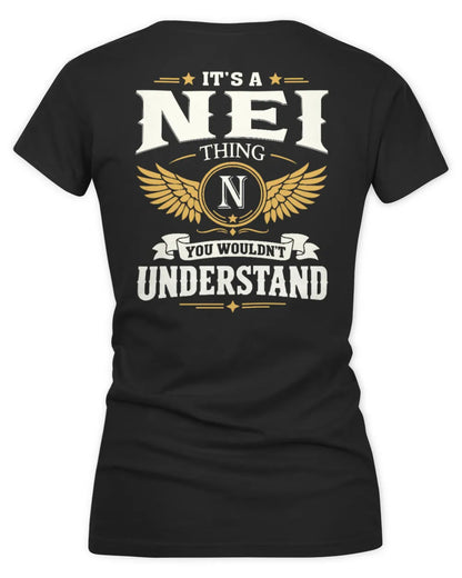 NEI KT06-M008 It’s a [NAME] Thing – You Wouldn’t Understand | Personalized Vintage T-Shirt - Women's V-Neck T-Shirt - Black