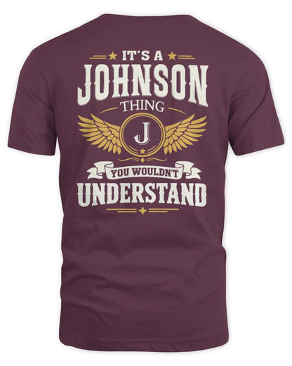 JOHNSON KT06-M008 It’s a [NAME] Thing – You Wouldn’t Understand | Personalized Vintage T-Shirt - Unisex Standard T-Shirt - Maroon