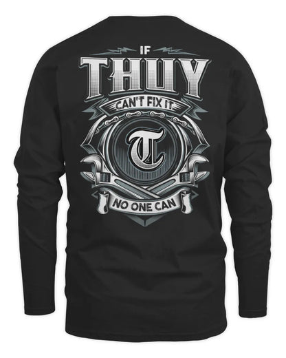 THUY AP81-K4-626 - Personalized Ahmed Quote Apparel “If Ahmed Can't Fix It, No One Can” - Men's Long Sleeved T-Shirt - Black
