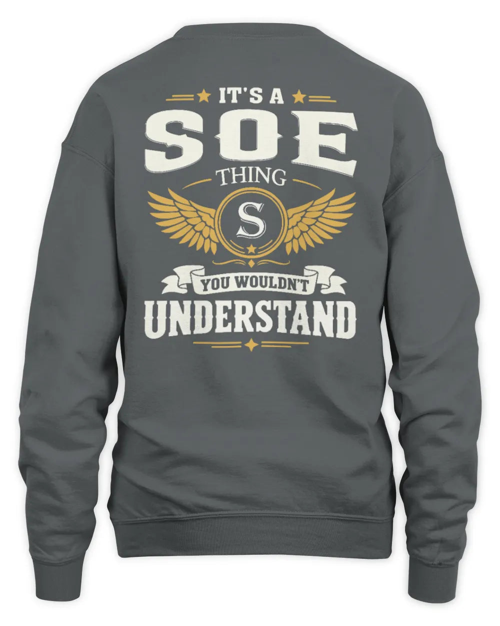SOE KT06-M008 It’s a [NAME] Thing – You Wouldn’t Understand | Personalized Vintage T-Shirt - Unisex Sweatshirt - Charcoal