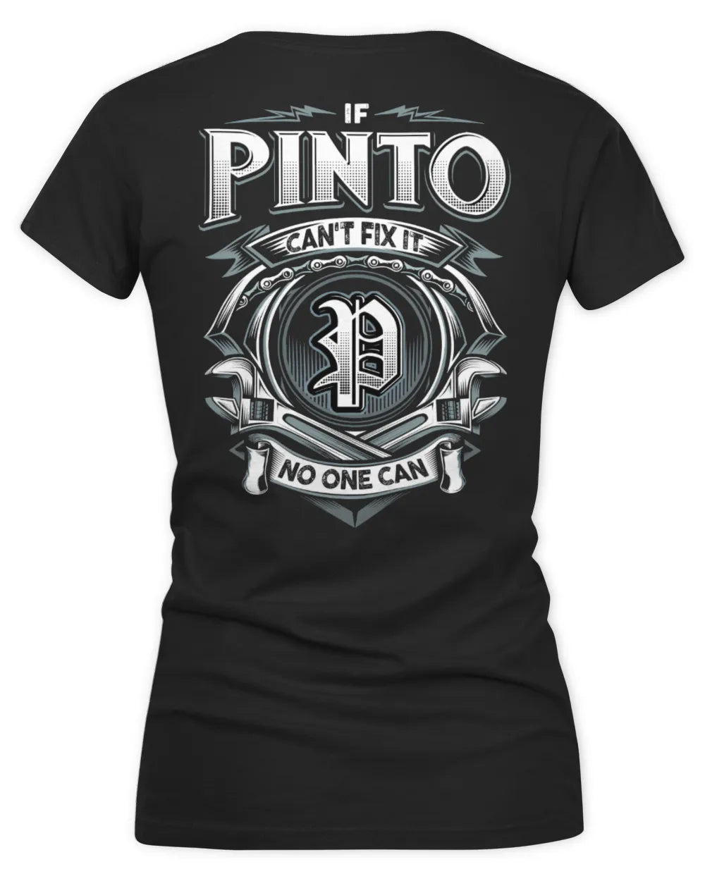 PINTO AP81-K4-626 - Personalized Ahmed Quote Apparel “If Ahmed Can't Fix It, No One Can” - Women's V-Neck T-Shirt - Black
