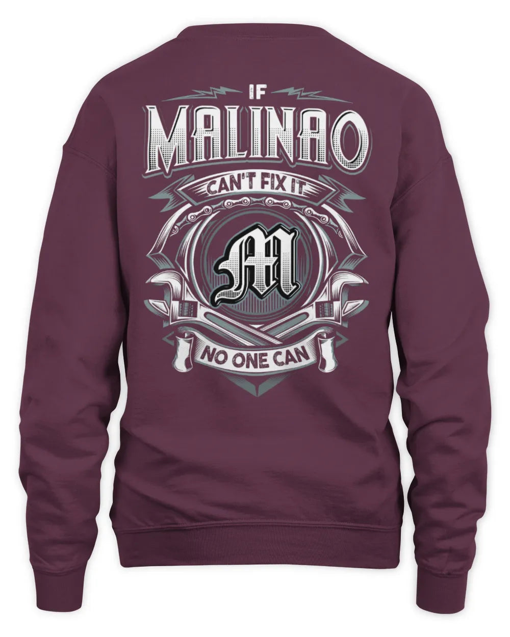 MALINAO AP81-K4-626 - Personalized Ahmed Quote Apparel “If Ahmed Can't Fix It, No One Can” - Unisex Sweatshirt - Maroon