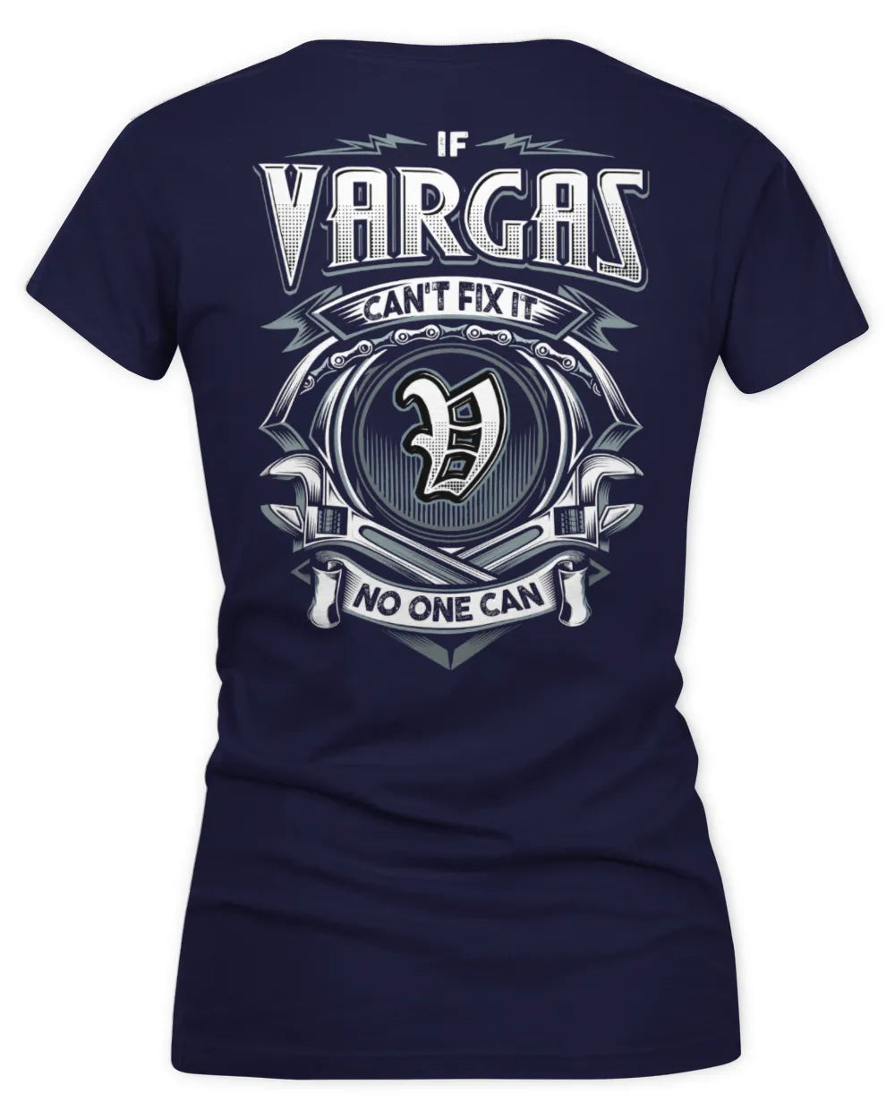 VARGAS AP81-K4-626 - Personalized Ahmed Quote Apparel “If Ahmed Can't Fix It, No One Can” - Women's V-Neck T-Shirt - Navy