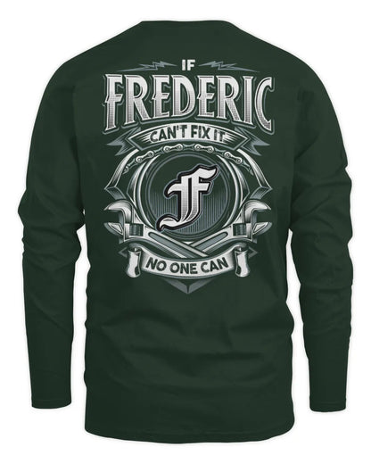 FREDERIC AP81-K4-626 - Personalized Ahmed Quote Apparel “If Ahmed Can't Fix It, No One Can” - Men's Long Sleeved T-Shirt - Forest Green