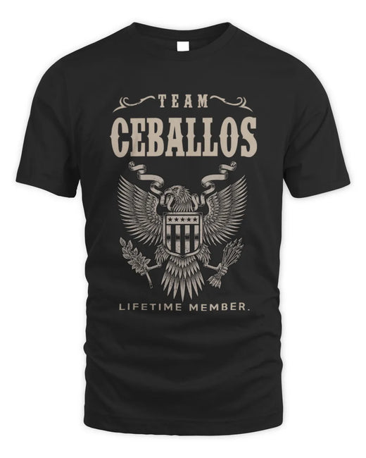 CEBALLOS TP06-K82 – Personalized Classic Style Apparel “Team NAME Lifetime Member”