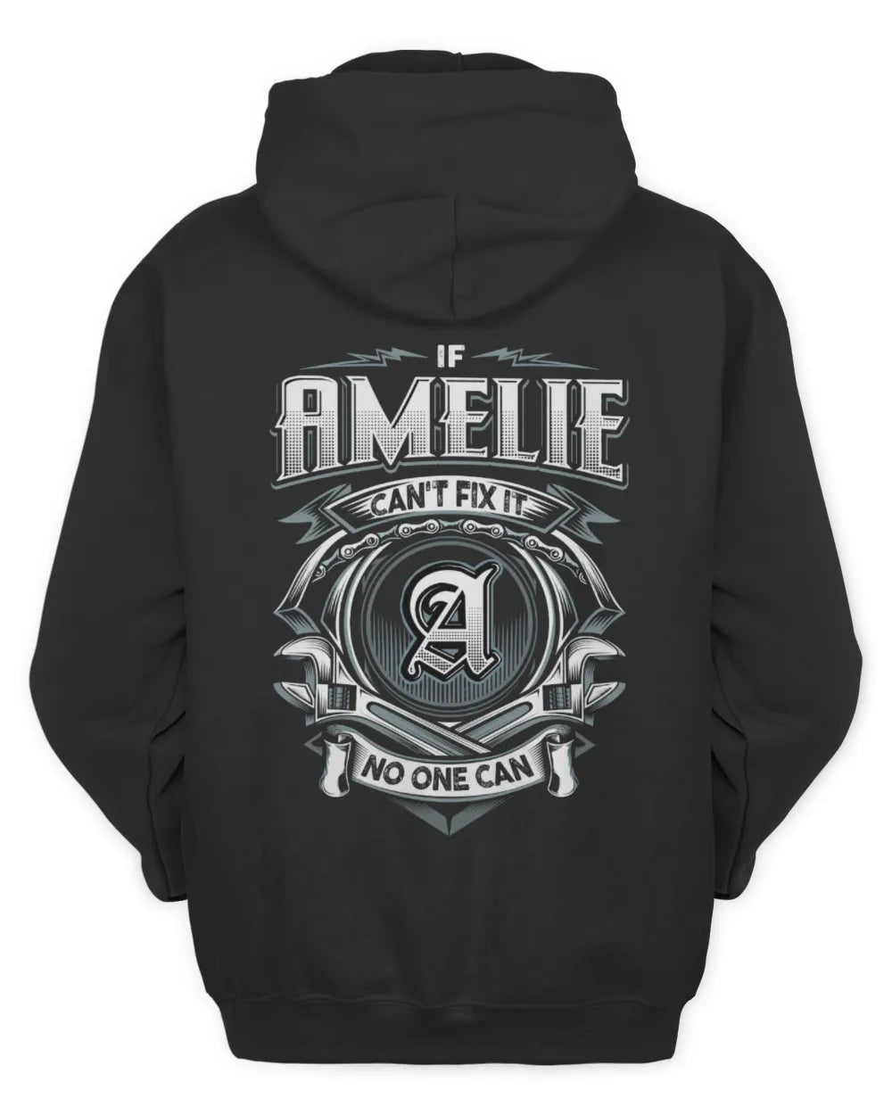 AMELIE AP81-K4-626 - Personalized Ahmed Quote Apparel “If Ahmed Can't Fix It, No One Can” - Unisex Hoodie - Black