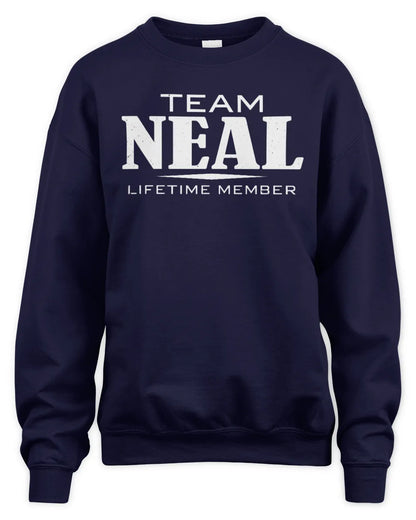 NEAL BL62-K4-128 - Personalized “Team NAME Lifetime Member” - Unisex Sweatshirt - Navy