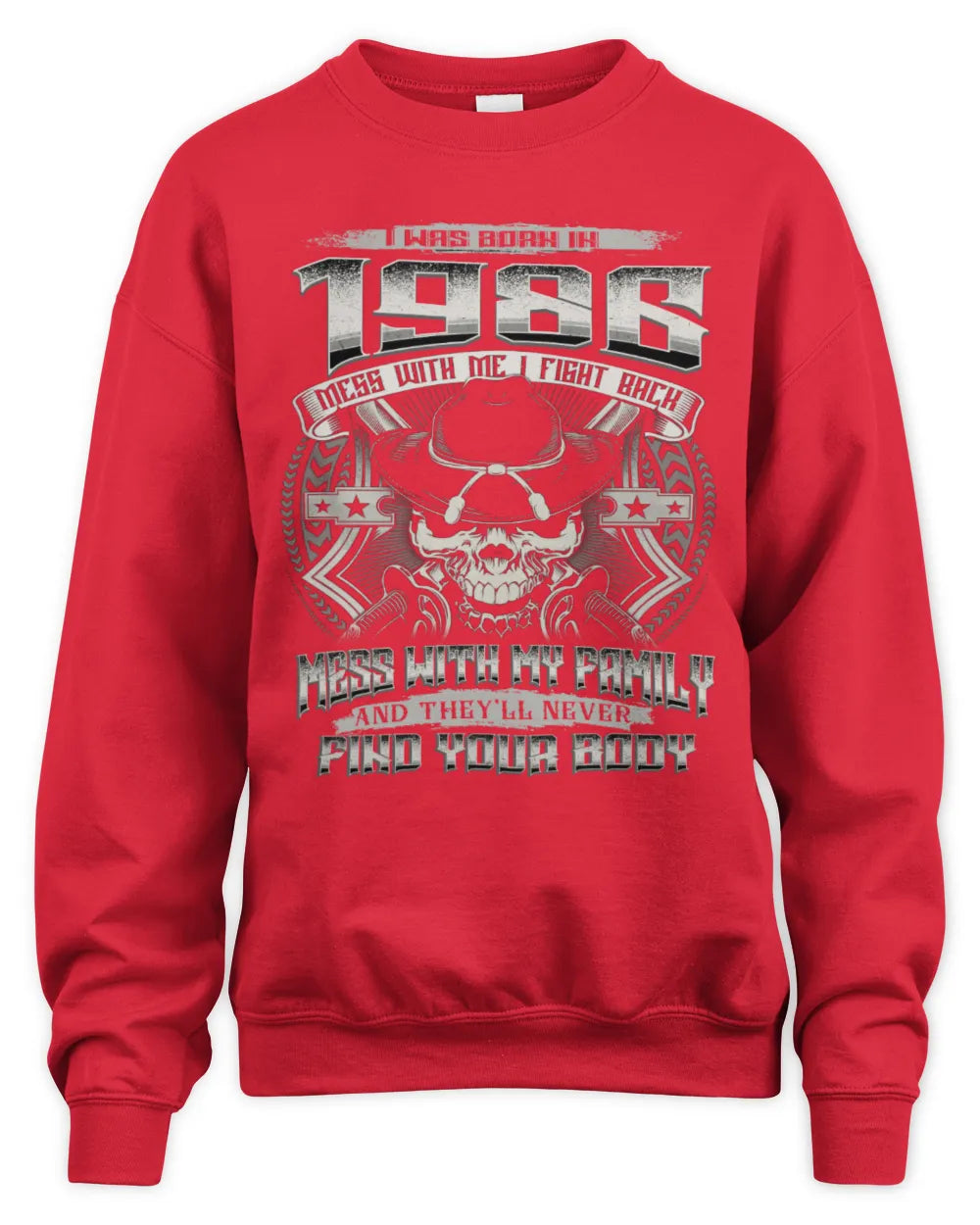 1986 HH89-K2 – Protective Family Quote T-Shirt - Unisex Sweatshirt - Red