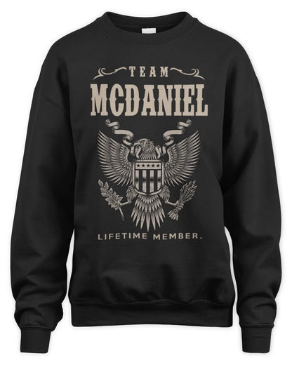 MCDANIEL TP06-K82 – Personalized Classic Style Apparel “Team NAME Lifetime Member” - Unisex Sweatshirt - Black