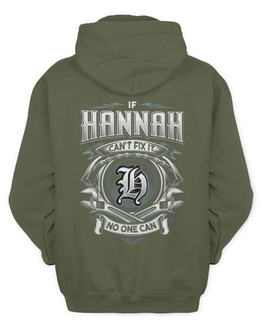 HANNAH AP81-K4-626 - Personalized Ahmed Quote Apparel “If Ahmed Can't Fix It, No One Can” - Unisex Hoodie - Military Green