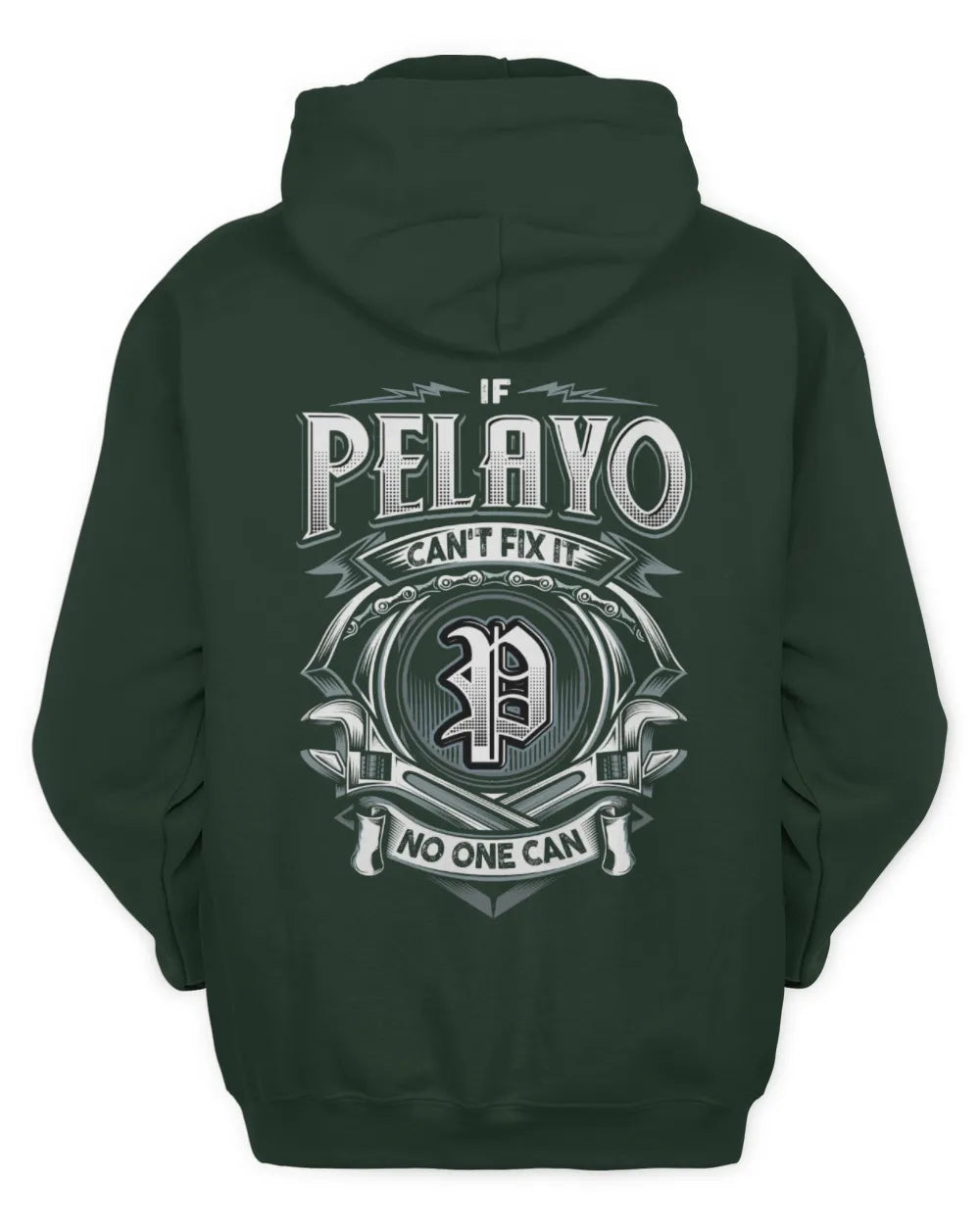 PELAYO AP81-K4-626 - Personalized Ahmed Quote Apparel “If Ahmed Can't Fix It, No One Can” - Unisex Hoodie - Forest Green