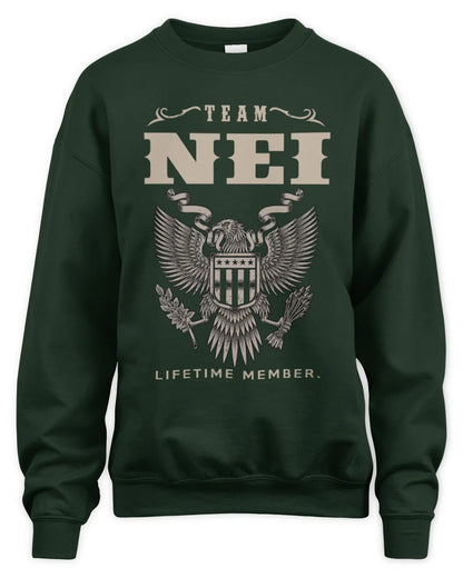 NEI TP06-K82 – Personalized Classic Style Apparel “Team NAME Lifetime Member” - Unisex Sweatshirt - Forest Green