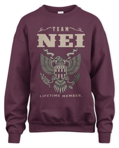 NEI TP06-K82 – Personalized Classic Style Apparel “Team NAME Lifetime Member” - Unisex Sweatshirt - Maroon