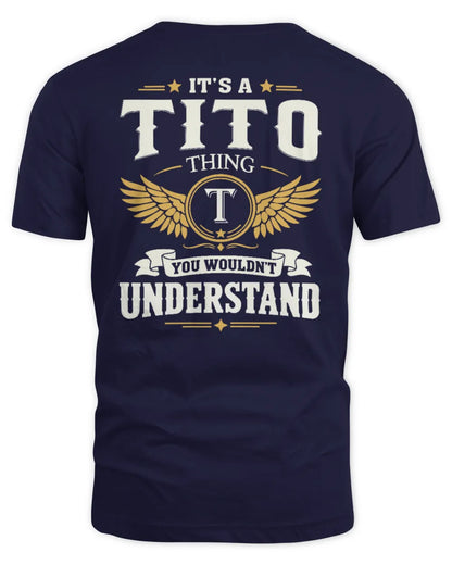 TITO KT06-M008 It’s a [NAME] Thing – You Wouldn’t Understand | Personalized Vintage T-Shirt - Unisex Standard T-Shirt - Navy