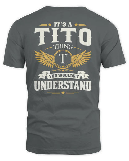TITO KT06-M008 It’s a [NAME] Thing – You Wouldn’t Understand | Personalized Vintage T-Shirt - Unisex Standard T-Shirt - Charcoal