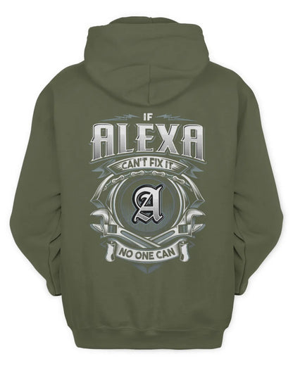 ALEXA AP81-K4-626 - Personalized Ahmed Quote Apparel “If Ahmed Can't Fix It, No One Can” - Unisex Hoodie - Military Green