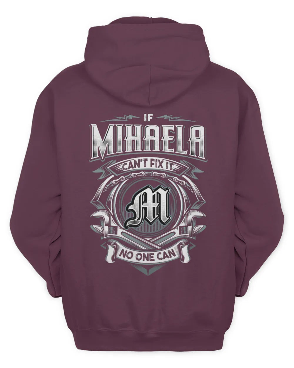 MIHAELA AP81-K4-626 - Personalized Ahmed Quote Apparel “If Ahmed Can't Fix It, No One Can” - Unisex Hoodie - Maroon