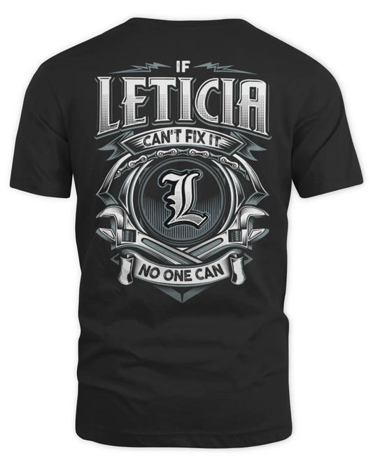 LETICIA AP81-K4-626 - Personalized Ahmed Quote Apparel “If Ahmed Can't Fix It, No One Can” - Unisex Standard T-Shirt - Black
