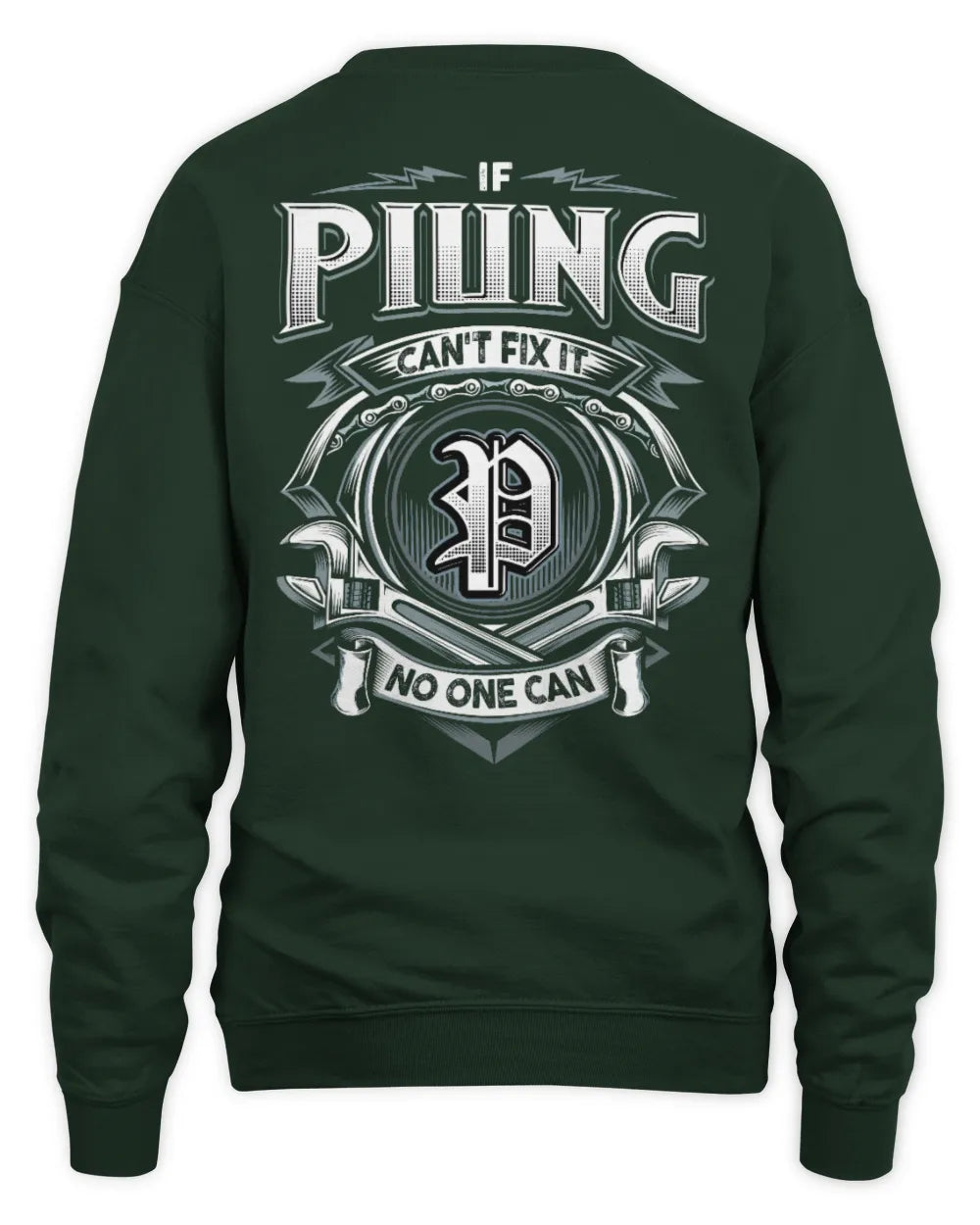 PIUNG AP81-K4-626 - Personalized Ahmed Quote Apparel “If Ahmed Can't Fix It, No One Can” - Unisex Sweatshirt - Forest Green