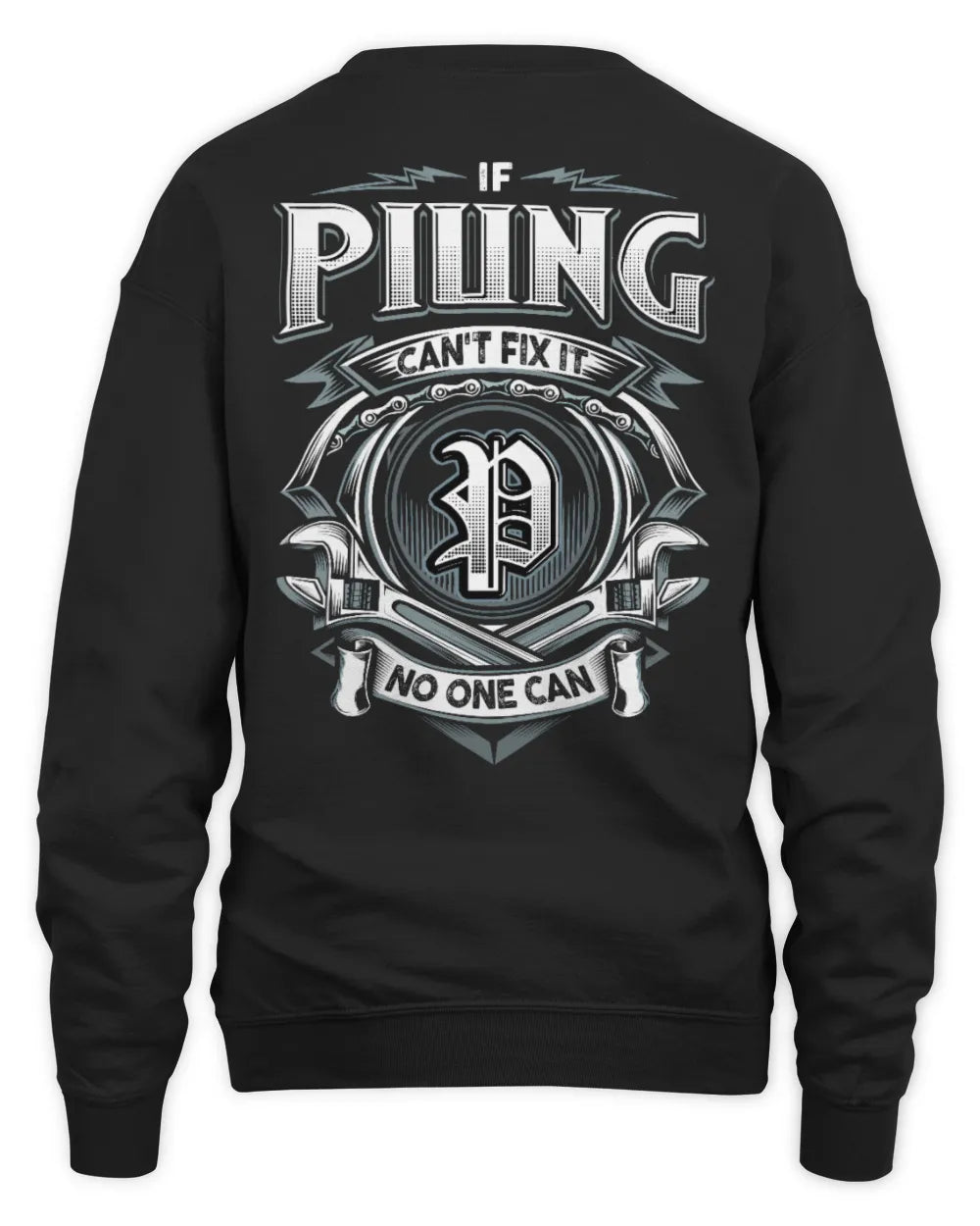 PIUNG AP81-K4-626 - Personalized Ahmed Quote Apparel “If Ahmed Can't Fix It, No One Can” - Unisex Sweatshirt - Black
