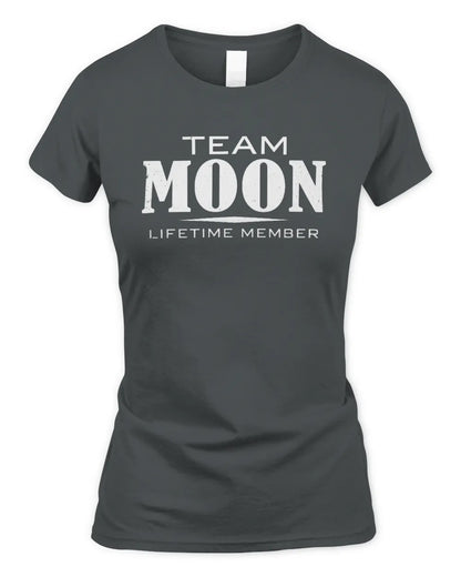 MOON BL62-K4-128 - Personalized “Team NAME Lifetime Member” - Women's Standard T-Shirt - Charcoal