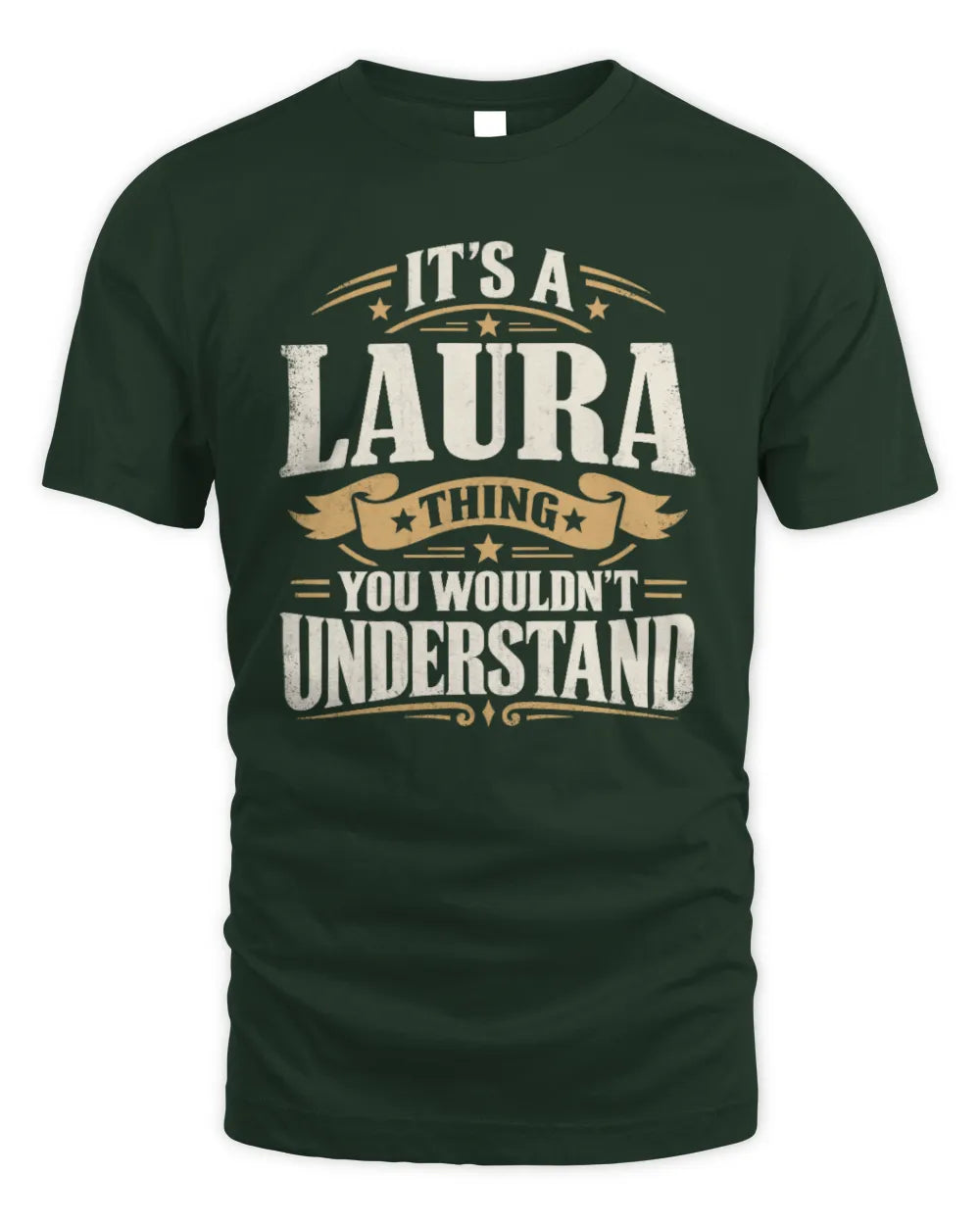 LAURA P08 TH51 - Personalized “It’s a/an [NAME] Thing – You Wouldn’t Understand” Shirt - Unisex Standard T-Shirt - Forest Green