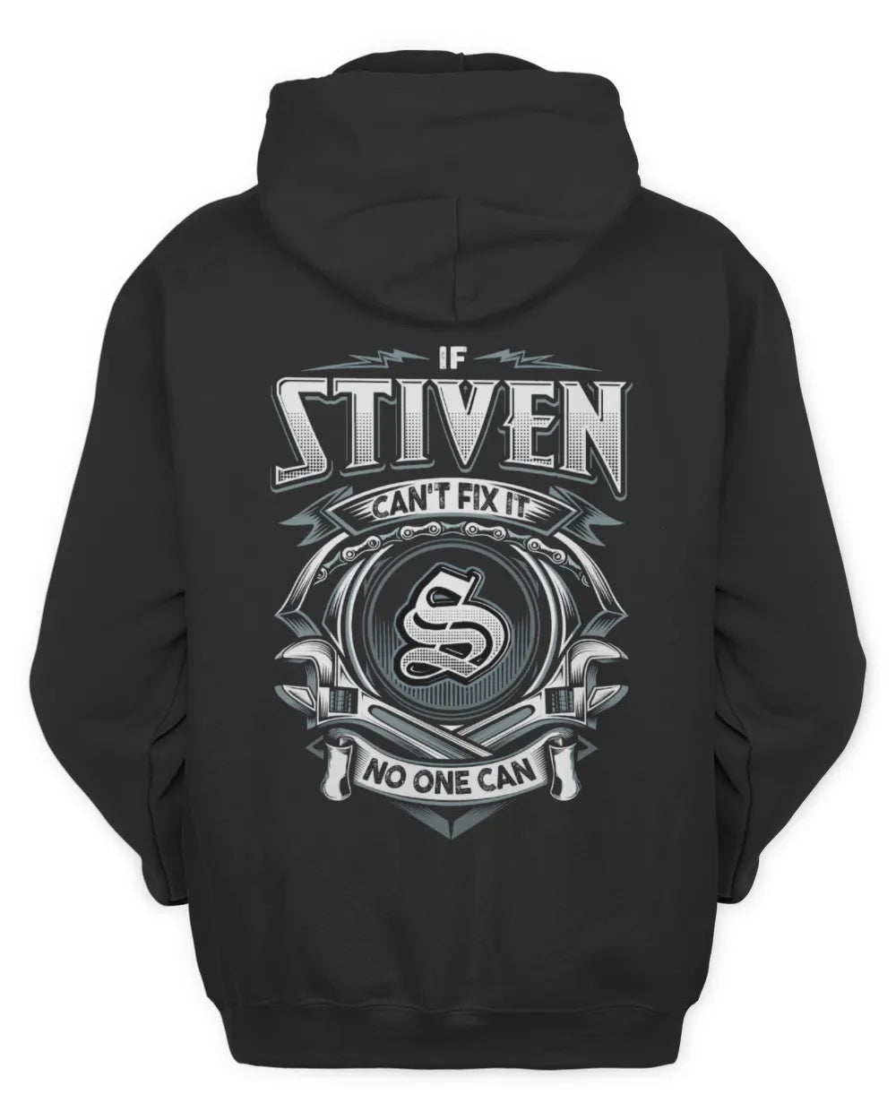STIVEN AP81-K4-626 - Personalized Ahmed Quote Apparel “If Ahmed Can't Fix It, No One Can” - Unisex Hoodie - Black