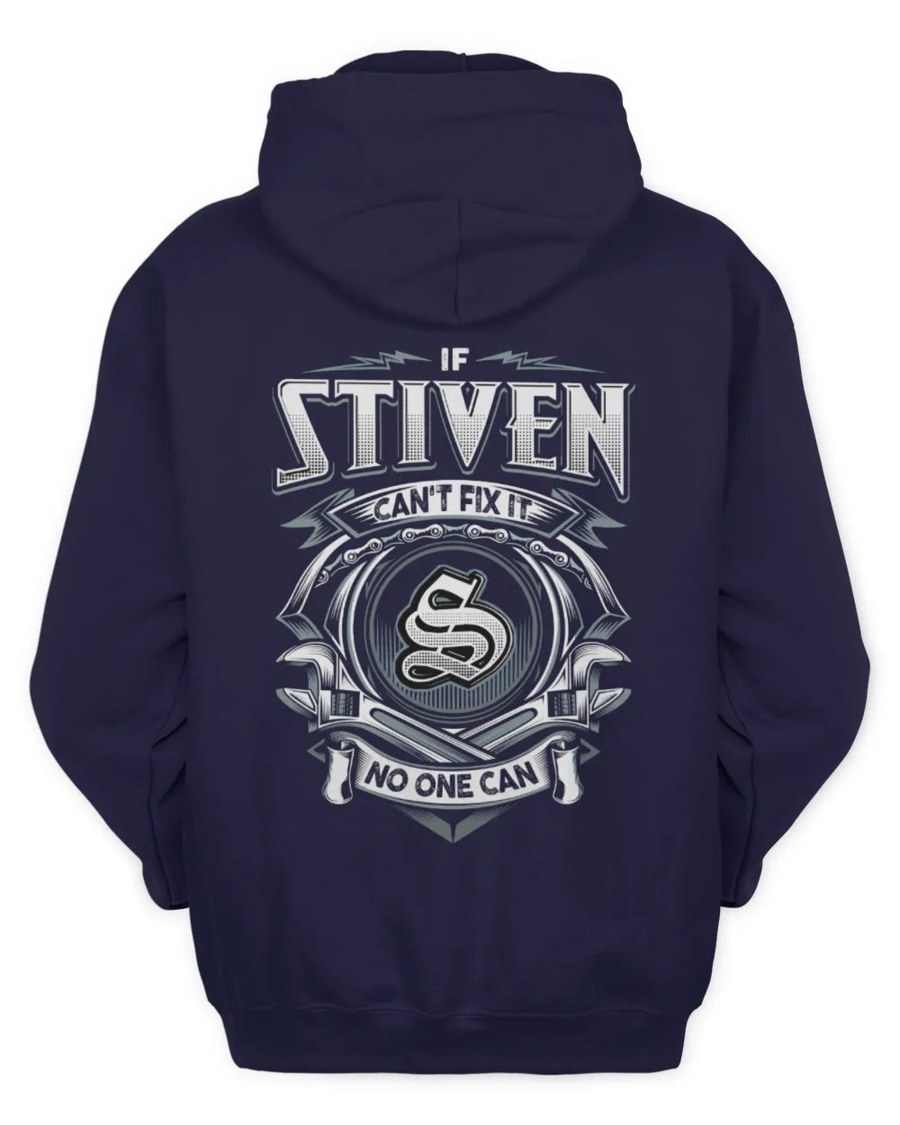 STIVEN AP81-K4-626 - Personalized Ahmed Quote Apparel “If Ahmed Can't Fix It, No One Can” - Unisex Hoodie - Navy
