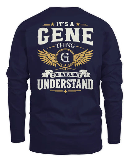GENE KT06-M008 It’s a [NAME] Thing – You Wouldn’t Understand | Personalized Vintage T-Shirt - Men's Long Sleeved T-Shirt - Navy