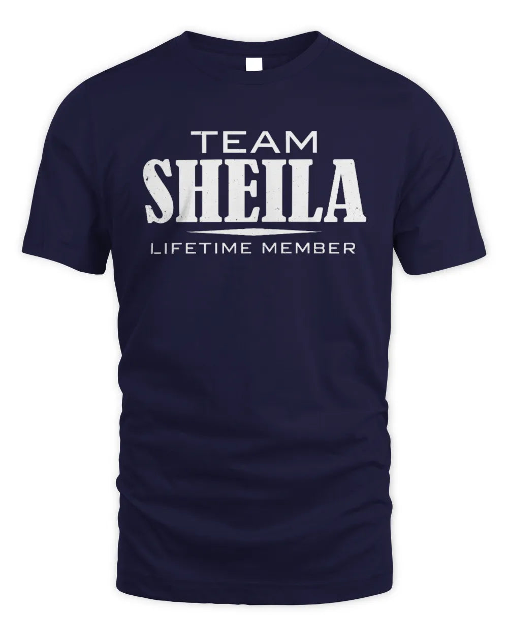 SHEILA BL62-K4-128 - Personalized “Team NAME Lifetime Member” - Unisex Standard T-Shirt - Navy