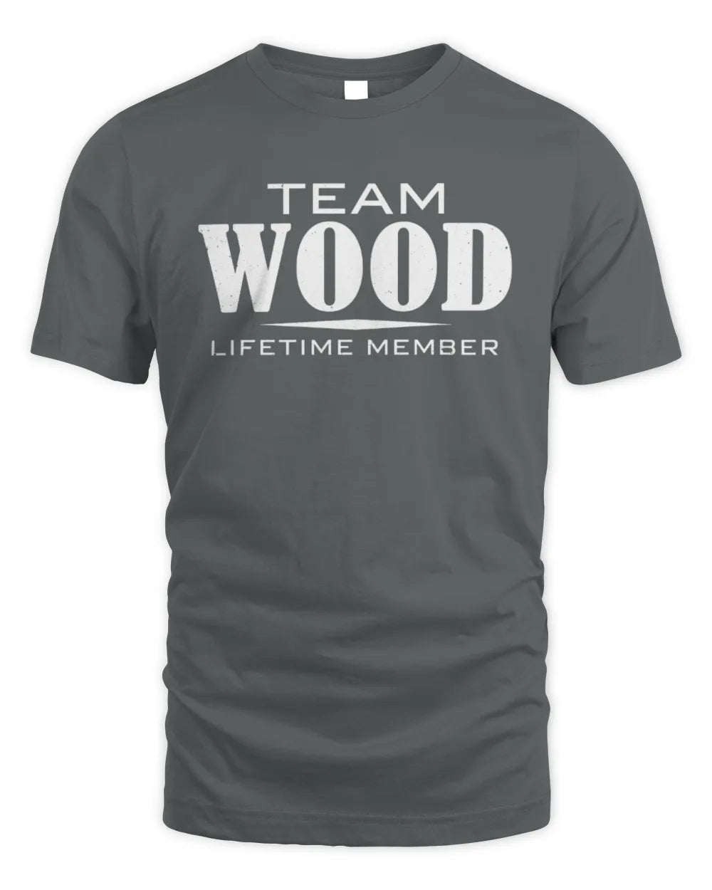 WOOD BL62-K4-128 - Personalized “Team NAME Lifetime Member” - Unisex Standard T-Shirt - Charcoal